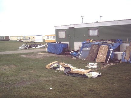 Peoples caravans vandalised and broken into.