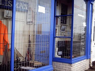 The shop front was left unchanged from its original design.