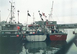 Lowestofts inshore fishing boats.